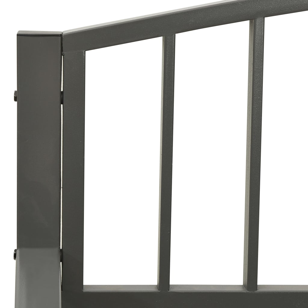 Hagebenk grå 120 cm stål vidaXL