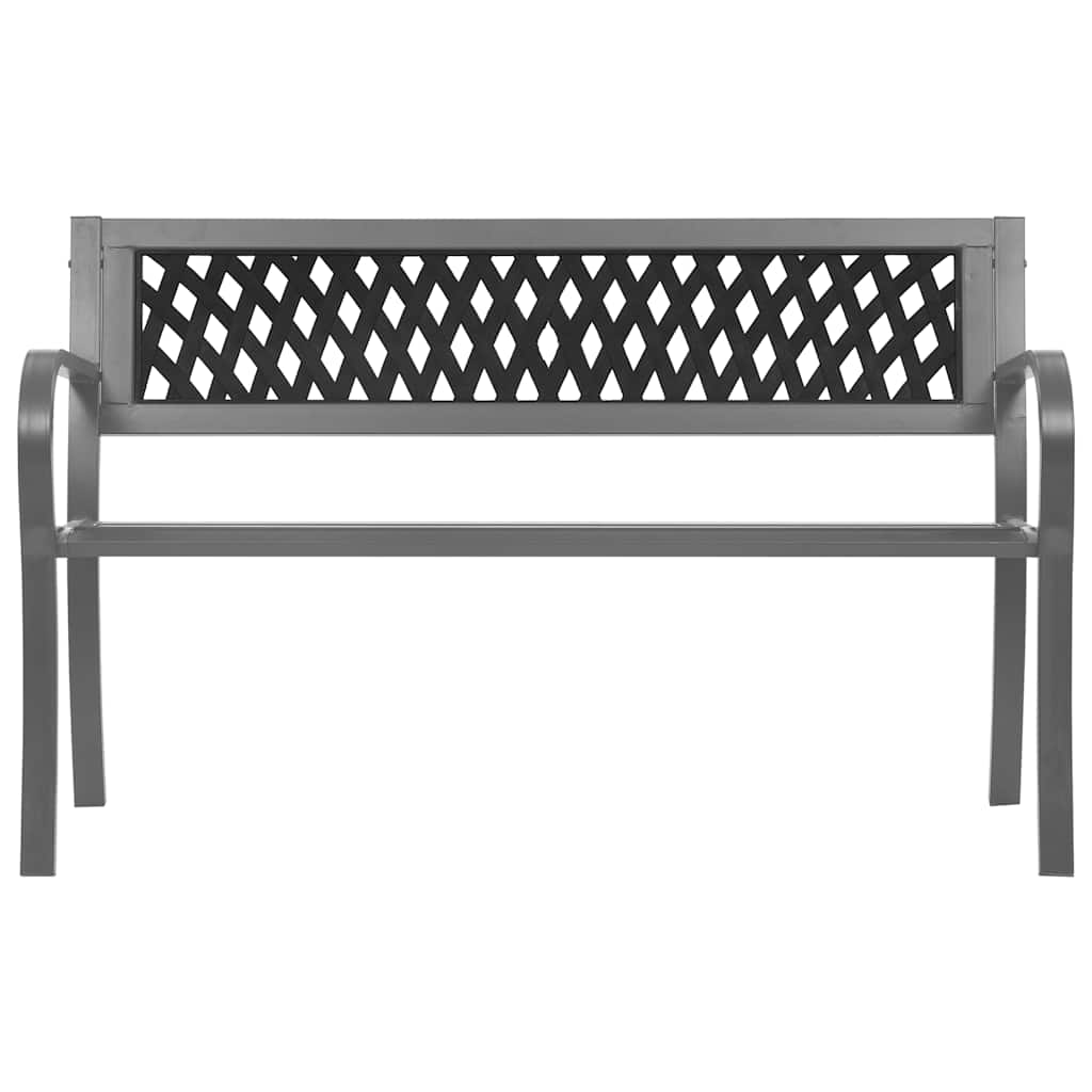 Hagebenk svart 120 cm stål vidaXL