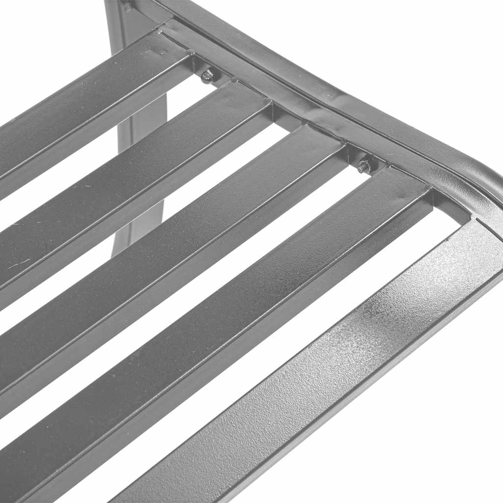 Hagebenk svart 120 cm stål vidaXL