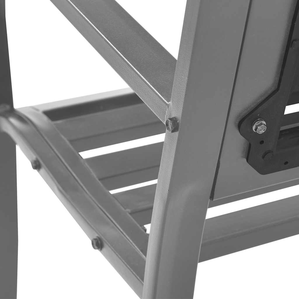 Hagebenk svart 120 cm stål vidaXL