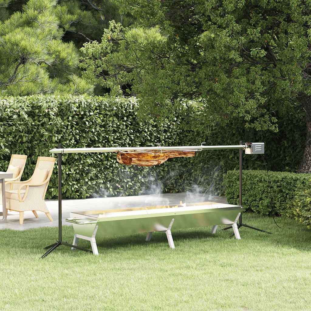 Automatisk grill- og brettsett rustfritt stål