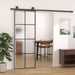 Skyvedør med monteringssett 76x205 cm ESG glass og aluminium