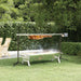 Automatisk grill med motor rustfritt stål 150x46,5x82,5 cm