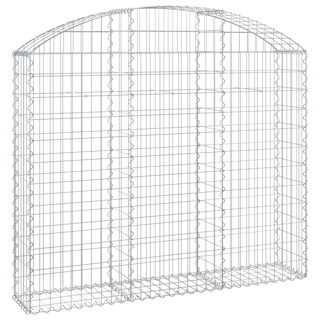 Gabionkurv buet 150x30x120/140 cm galvanisert jern