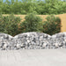 Gabionkurv buet 200x30x60/80 cm galvanisert jern