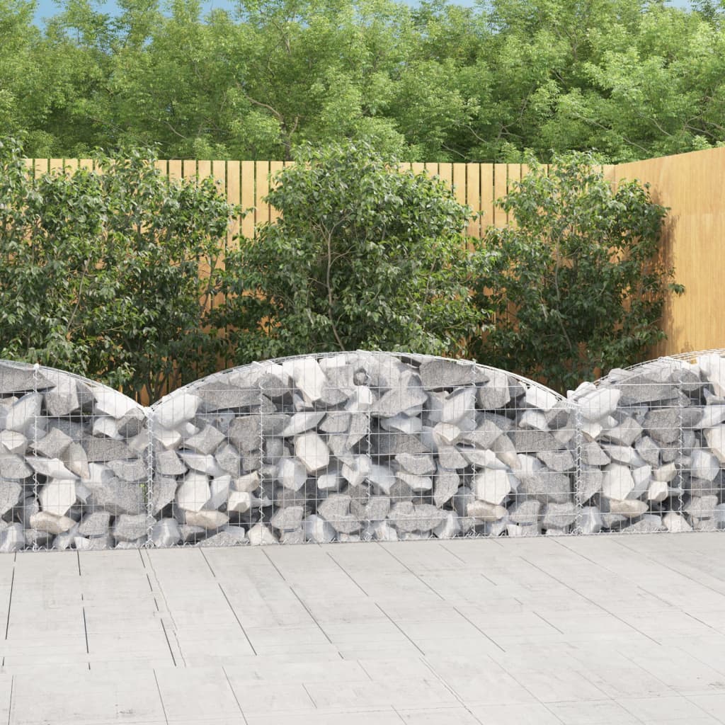 Gabionkurv buet 200x30x60/80 cm galvanisert jern