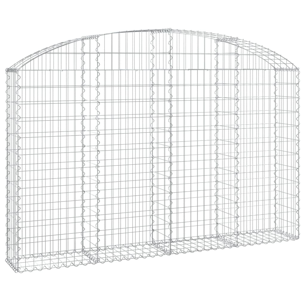 Gabionkurv buet 200x30x120/140 cm galvanisert jern