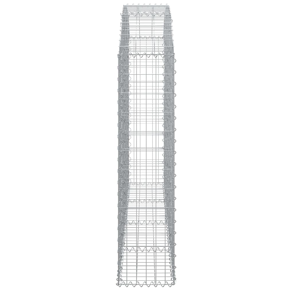 Gabionkurv buet 200x30x120/140 cm galvanisert jern