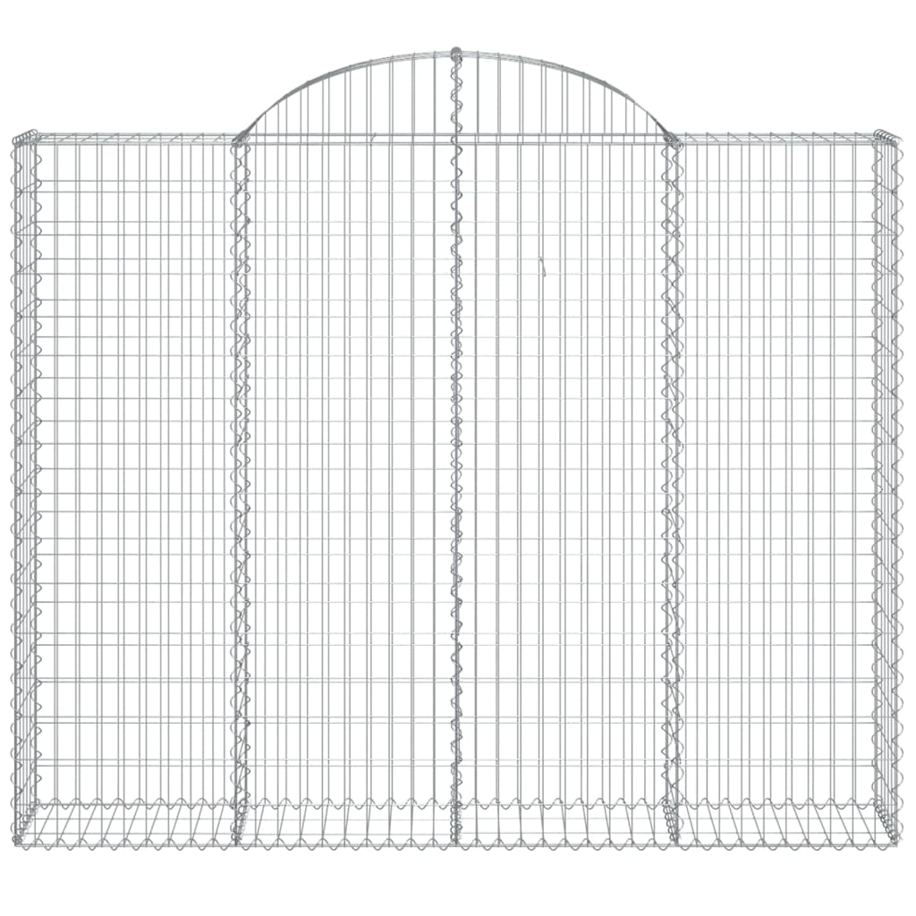 Gabionkurv buet 200x30x160/180 cm galvanisert jern vidaXL