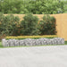 Buet gabion høybed 400x100x50 cm galvanisert jern
