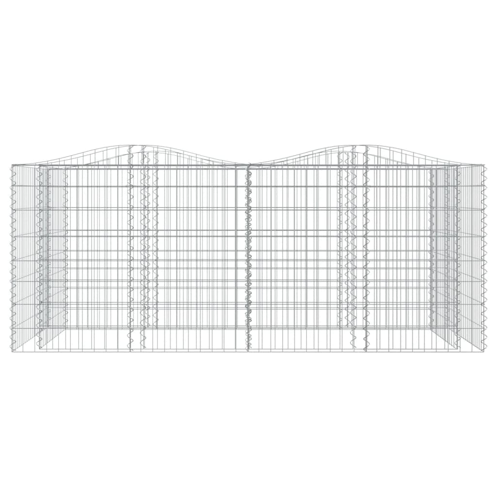 Buet gabion høybed 200x100x100 cm galvanisert jern vidaXL