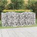 Buet gabion høybed 200x100x100 cm galvanisert jern vidaXL