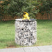 Gabion bålstativ Ø 50 cm galvanisert jern