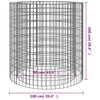 Gabion bålstativ Ø 100 cm galvanisert jern