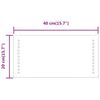Baderomsspeil med LED 20x40 cm