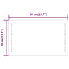 Baderomsspeil med LED 30x50 cm
