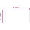 Baderomsspeil med LED 30x60 cm