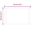 Baderomsspeil med LED 30x50 cm