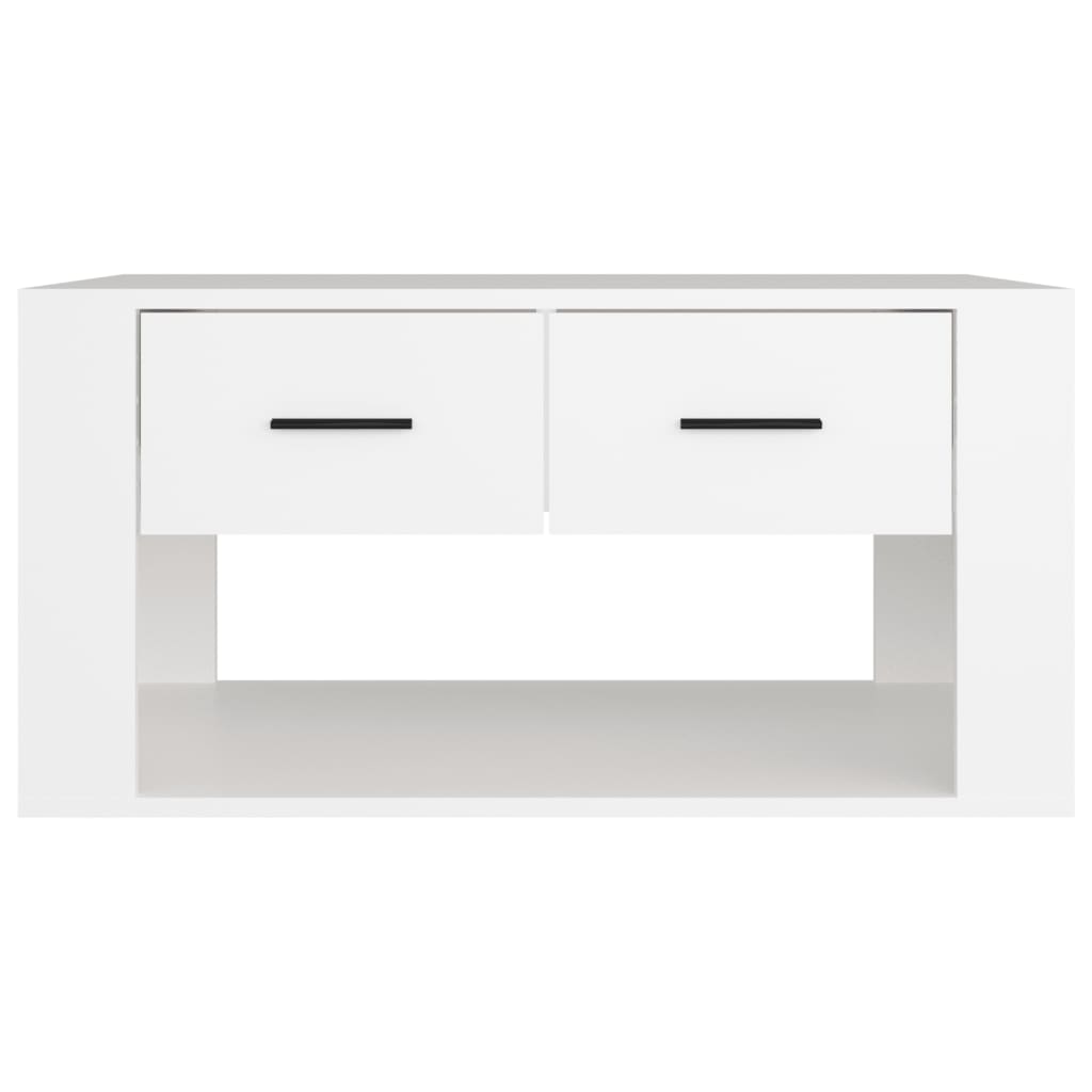 Salongbord hvit 80x50x40 cm konstruert tre