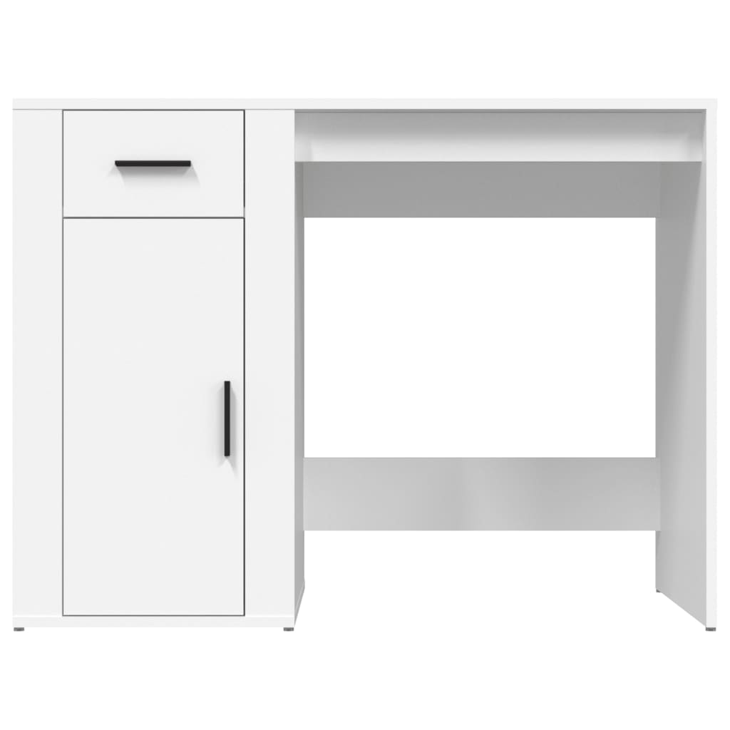 Skrivebord hvit 100x49x75 cm konstruert tre