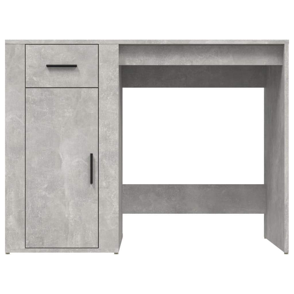 Skrivebordskap betonggrå 100x49x75 cm konstruert tre