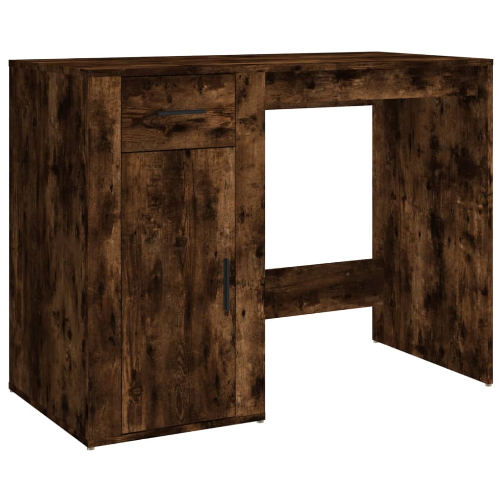 Skrivebord røkt eik 100x49x75 cm konstruert tre
