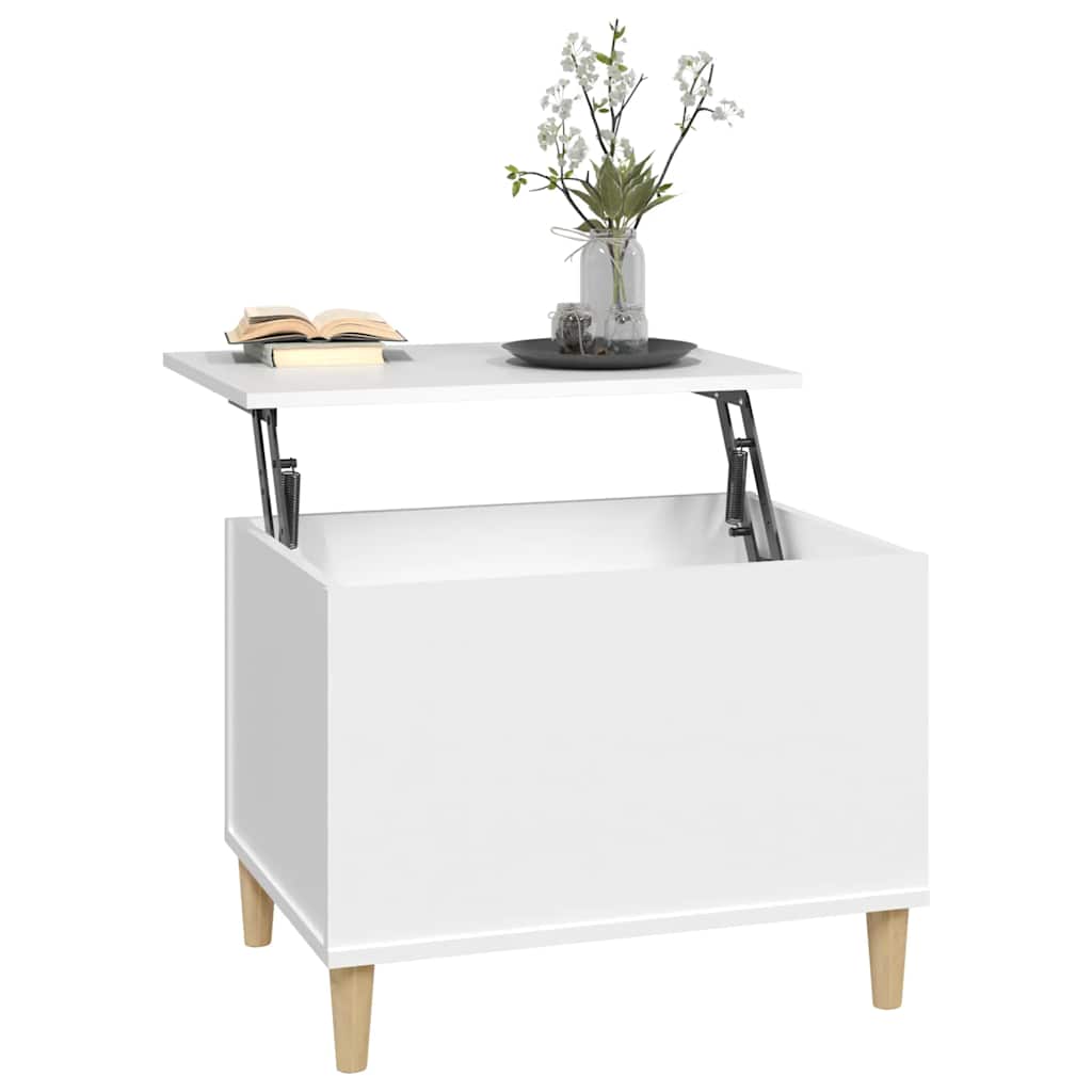 Salongbord hvit 60x44,5x45 cm konstruert tre