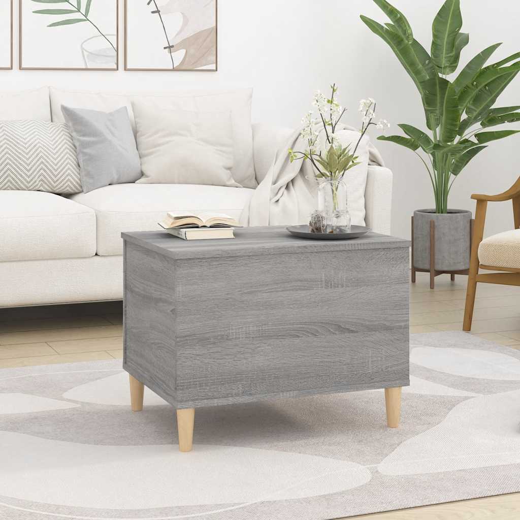 Salongbord grå sonoma 60x44,5x45 cm konstruert tre