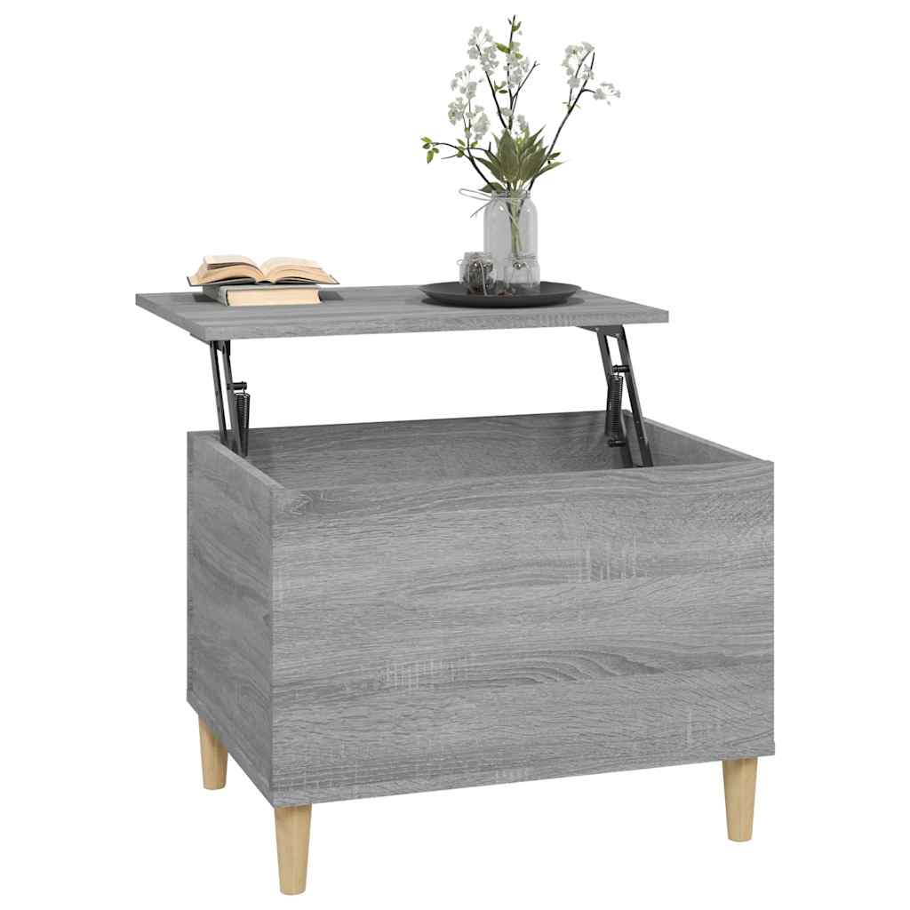 Salongbord grå sonoma 60x44,5x45 cm konstruert tre