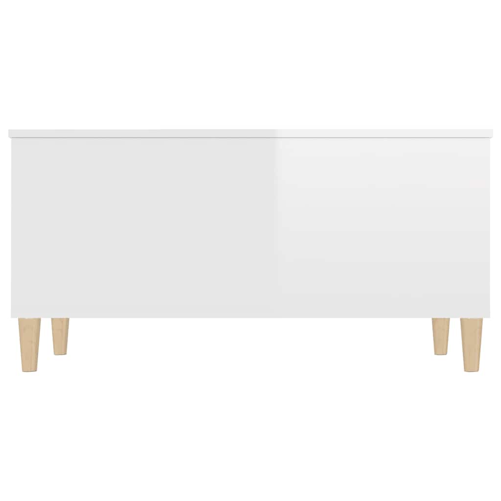 Salongbord høyglans hvit 90x44,5x45 cm konstruert tre