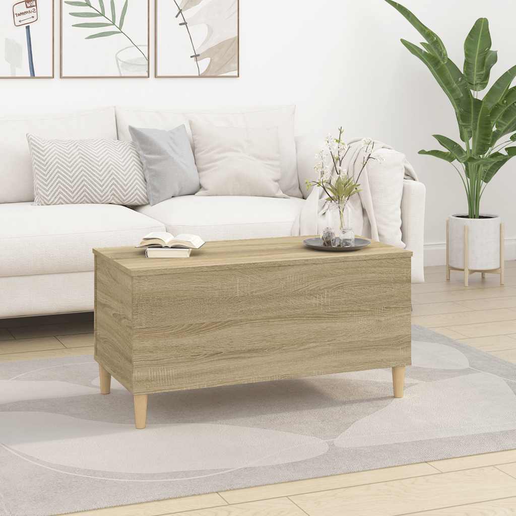 Salongbord sonoma eik 90x44,5x45 cm konstruert tre