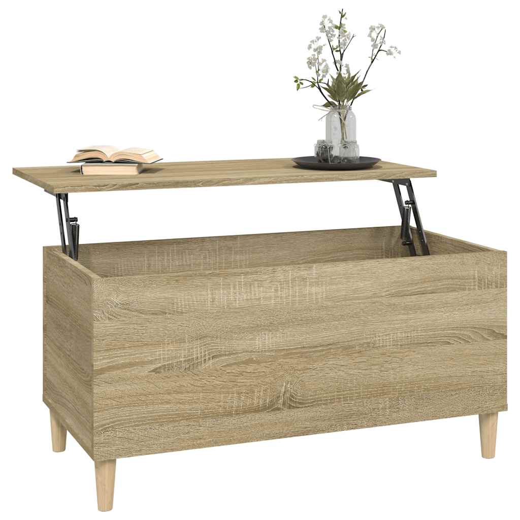 Salongbord sonoma eik 90x44,5x45 cm konstruert tre