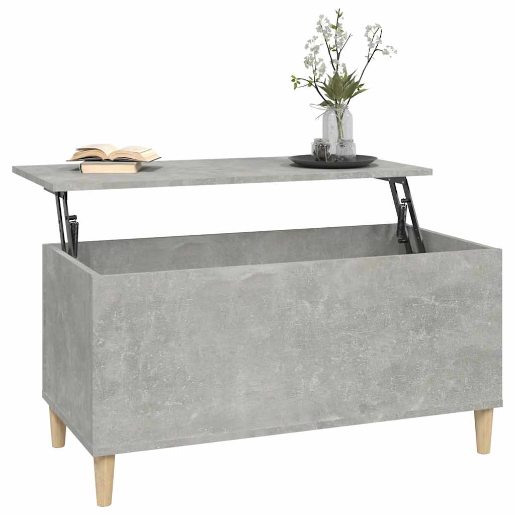 Salongbord betonggrå 90x44,5x45 cm konstruert tre