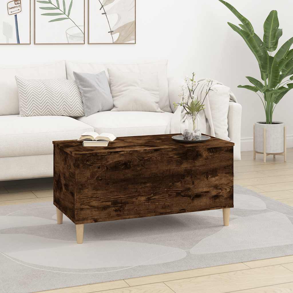 Salongbord røkt eik 90x44,5x45 cm konstruert tre
