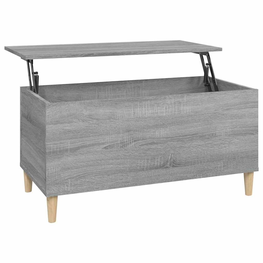 Salongbord grå sonoma 90x44,5x45 cm konstruert tre