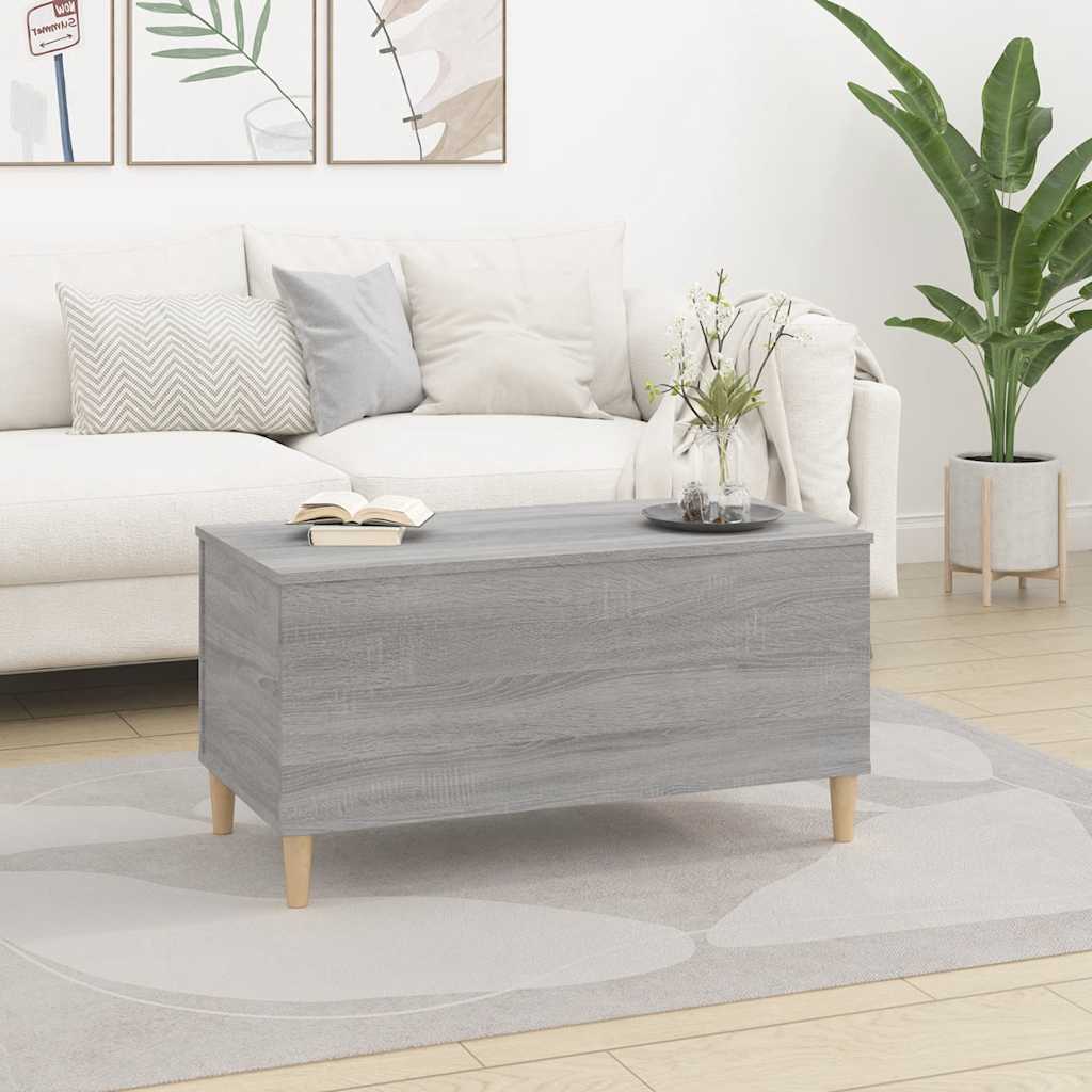 Salongbord grå sonoma 90x44,5x45 cm konstruert tre
