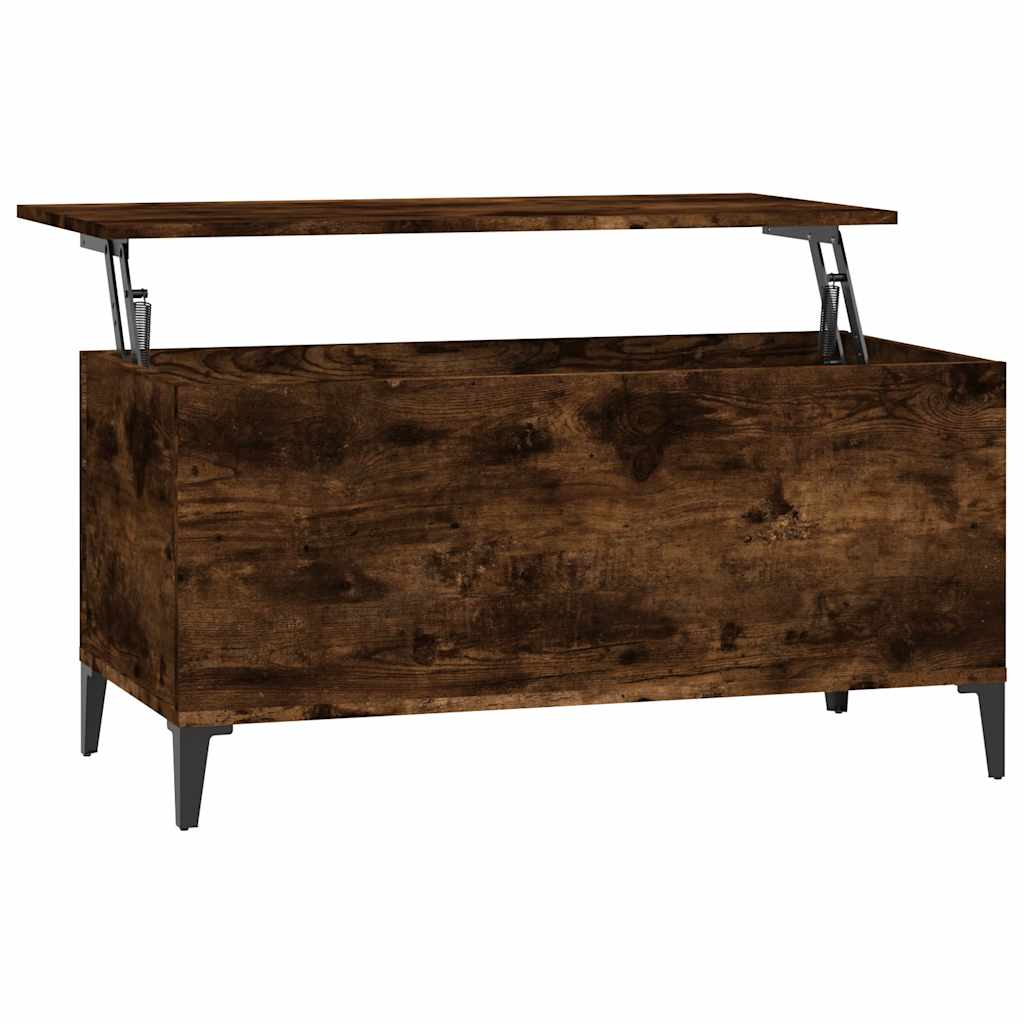 Salongbord røkt eik 90x44,5x45 cm konstruert tre