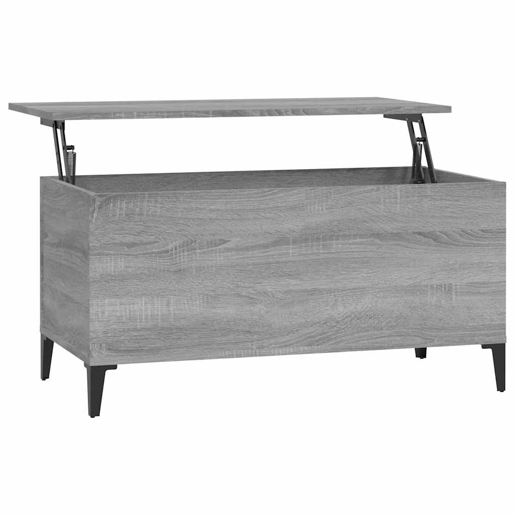 Salongbord grå sonoma 90x44,5x45 cm konstruert tre