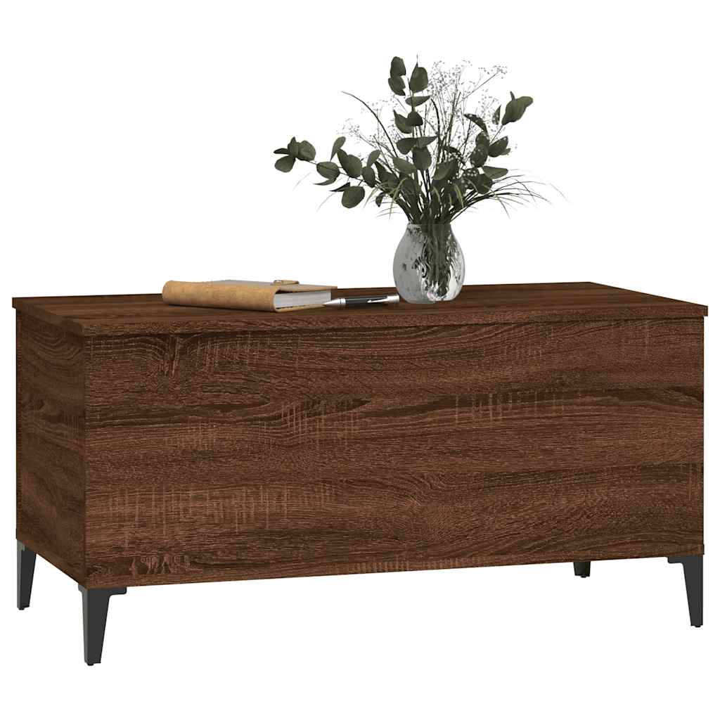 Salongbord brun eik 90x44,5x45 cm konstruert tre