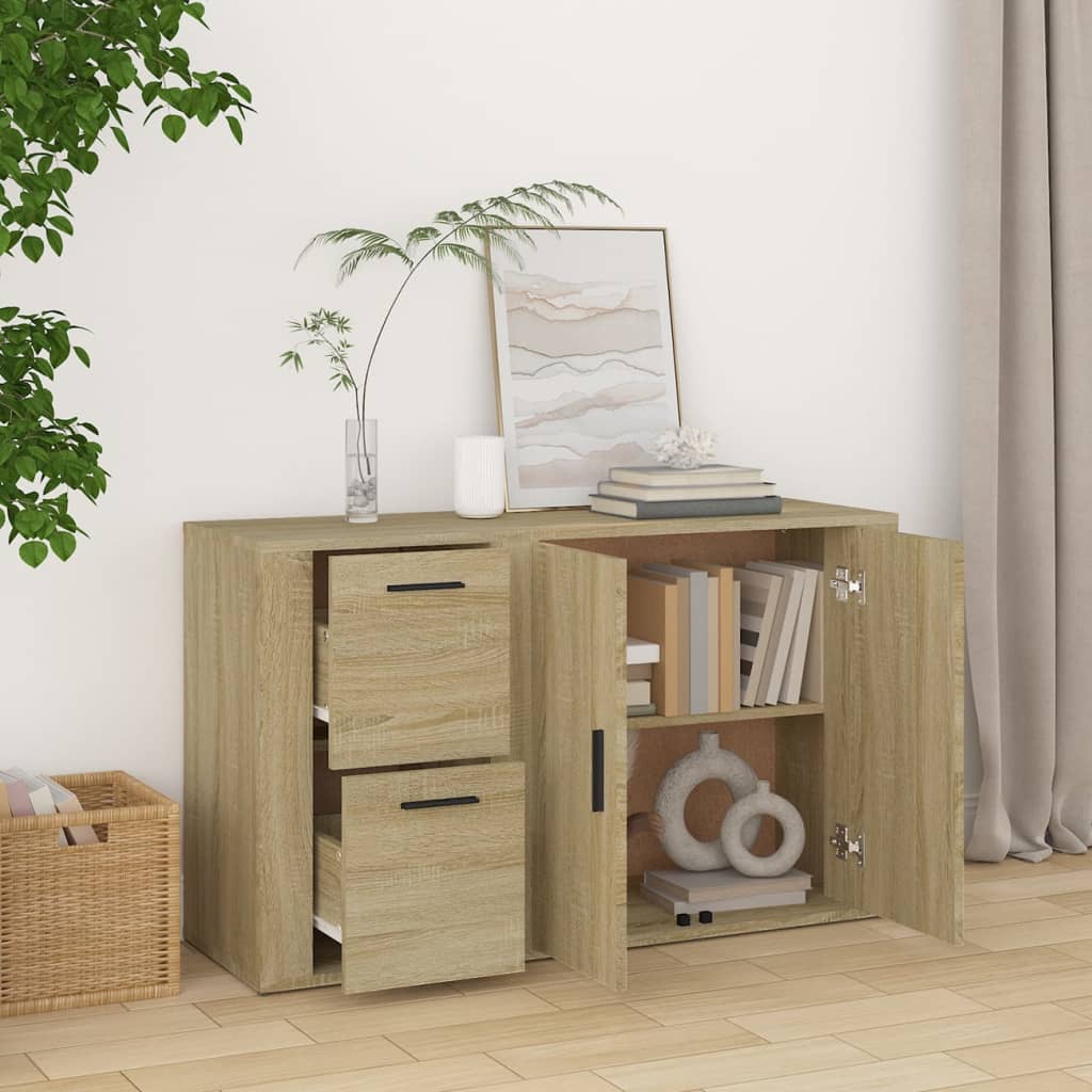 Skjenk sonoma eik 100x33x59,5 cm konstruert tre