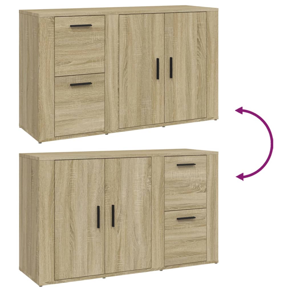 Skjenk sonoma eik 100x33x59,5 cm konstruert tre