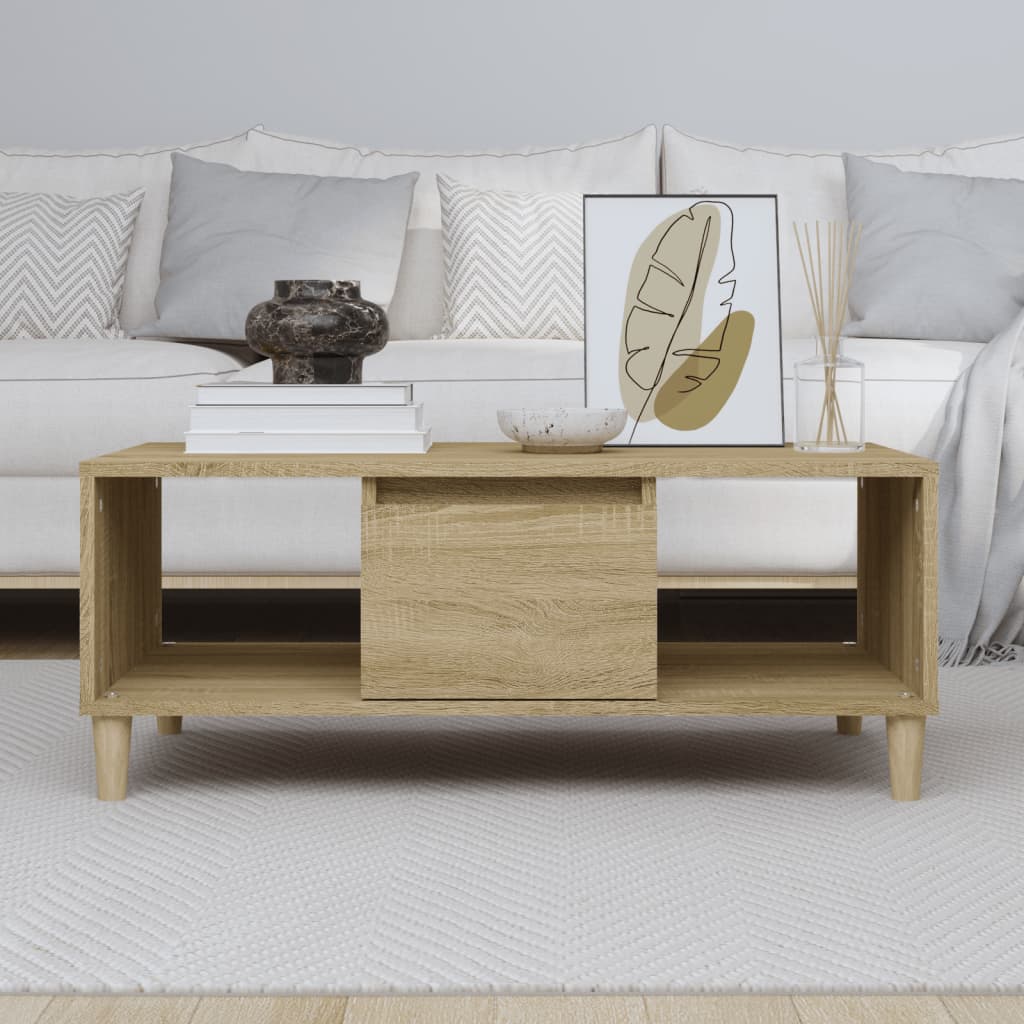 Salongbord sonoma eik 90x50x36,5 cm konstruert tre