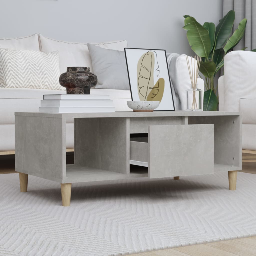 Salongbord betonggrå 90x50x36,5 cm konstruert tre