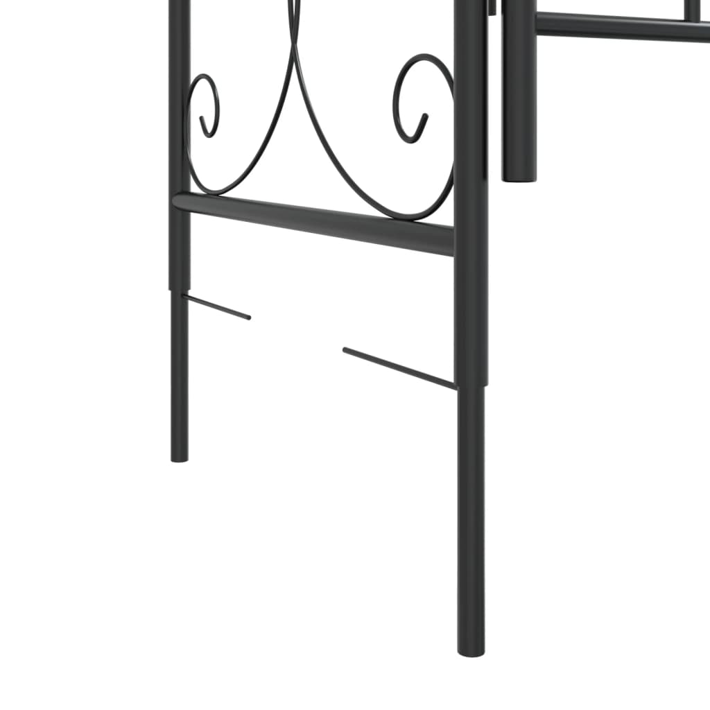 Hagebue med port svart 108x45x235 cm stål