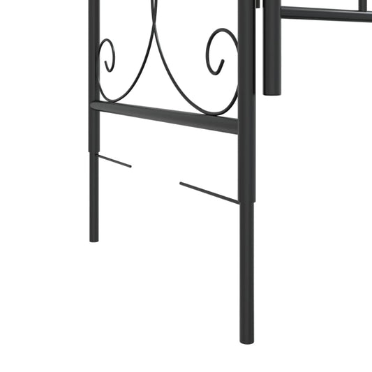 Hagebue med port svart 108x45x235 cm stål