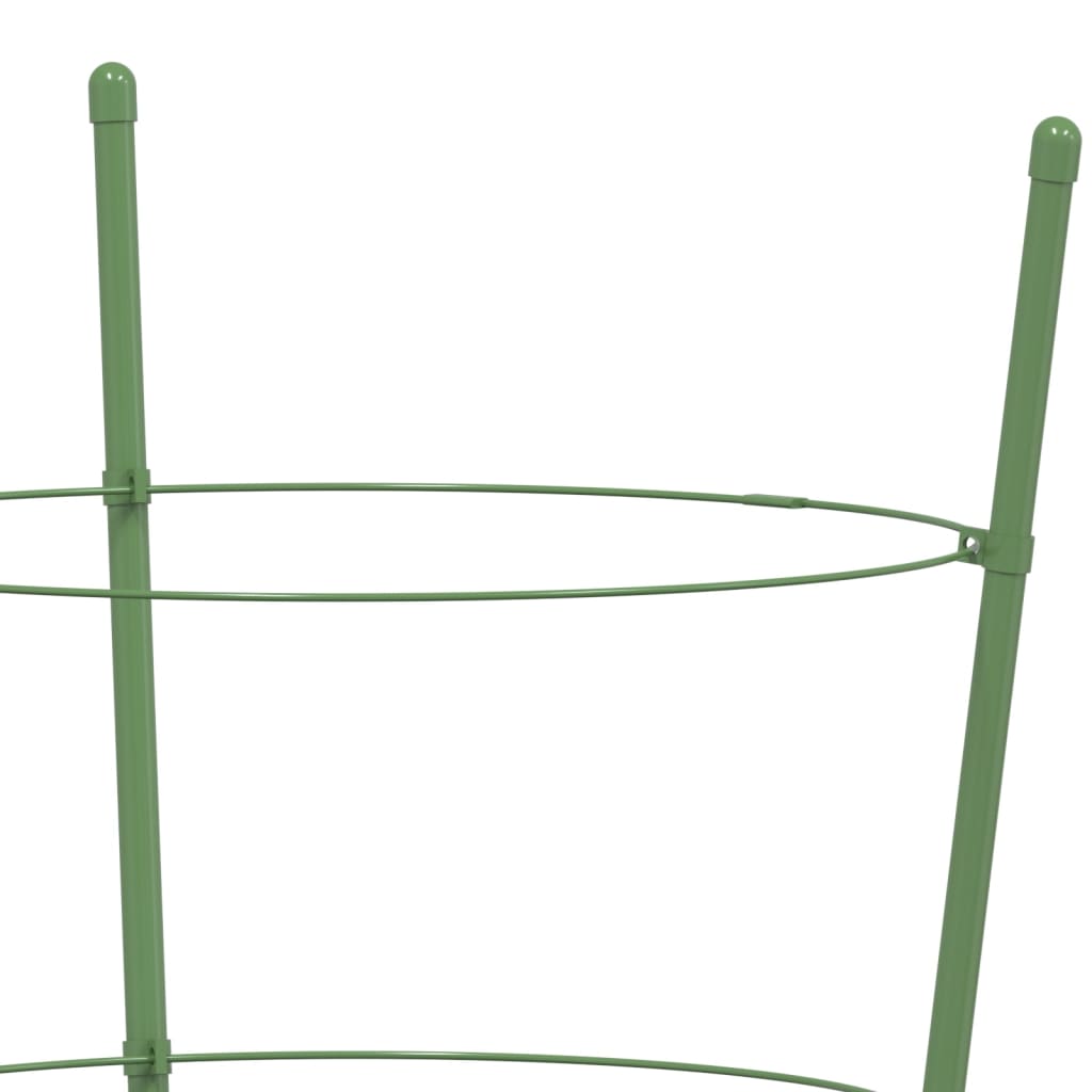 Plantestøtter med 3 ringer 5 stk grønn 45 cm stål