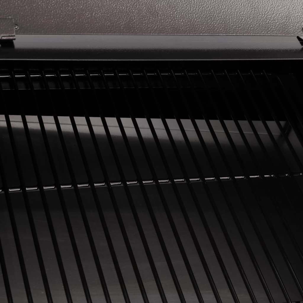Pelletsgrill med bunnhylle svart 94 cm jern