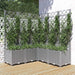 Plantekasse med espalier lysegrå 120x120x136 cm PP