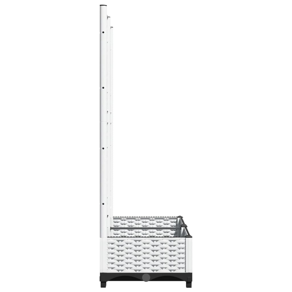 Plantekasse med espalier hvit 80x40x121,5 cm PP