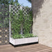 Plantekasse med espalier hvit 80x40x121,5 cm PP